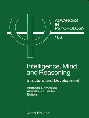 cover image of Intelligence, Mind, and Reasoning